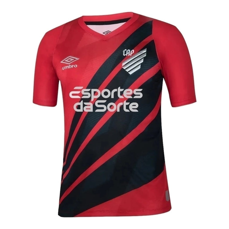Camisa Athletico Paranaense I 24/25 - Torcedor Umbro Masculina - Vermelha com detalhes em marrom