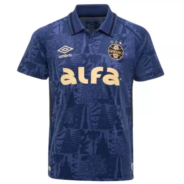 Camisa Grêmio III 25/26 - Torcedor Masculino PATROCINIO ALFA - Azul Marinho