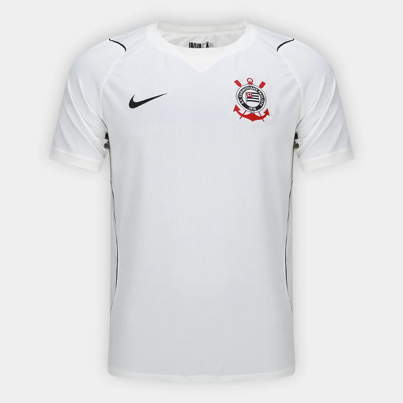 Camisa Corinthians I 26/27 s/n Torcedor Nike Masculina - Branco+Preto