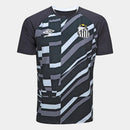 Camisa Santos 26/27 Aquecimento Umbro Masculina - Preto+Branco