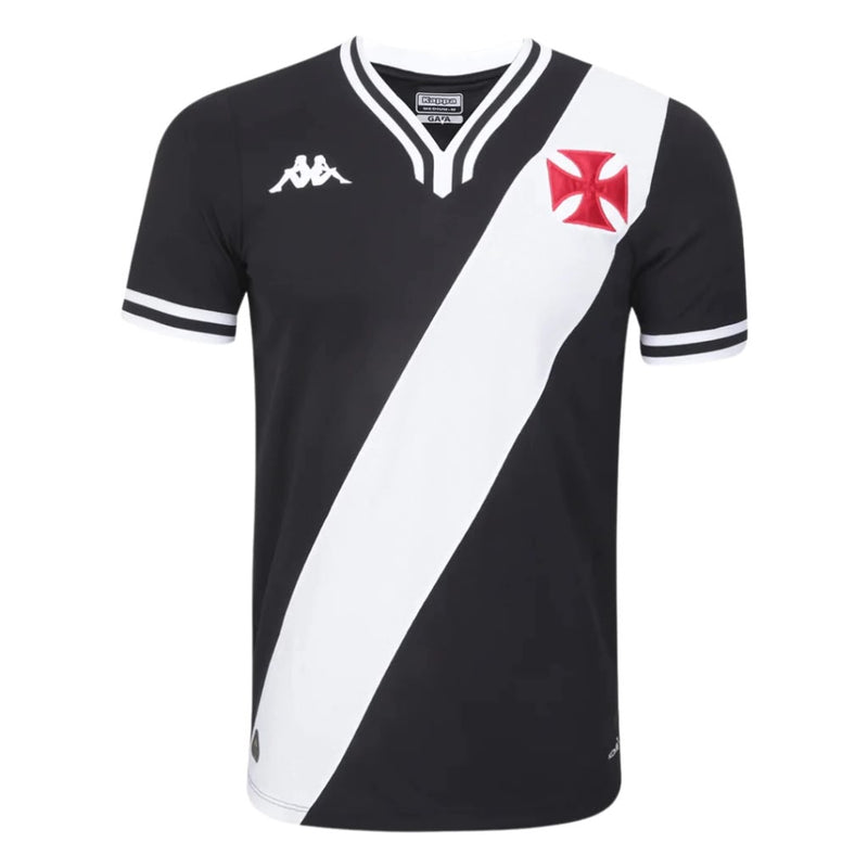 Camisa Vasco I 24/25- 1974 Kappa Masculina - Preto+Branco