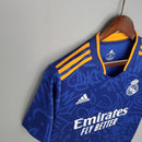 Camisa Real Madrid Visitante 21/22 Torcedor Azul Retrô